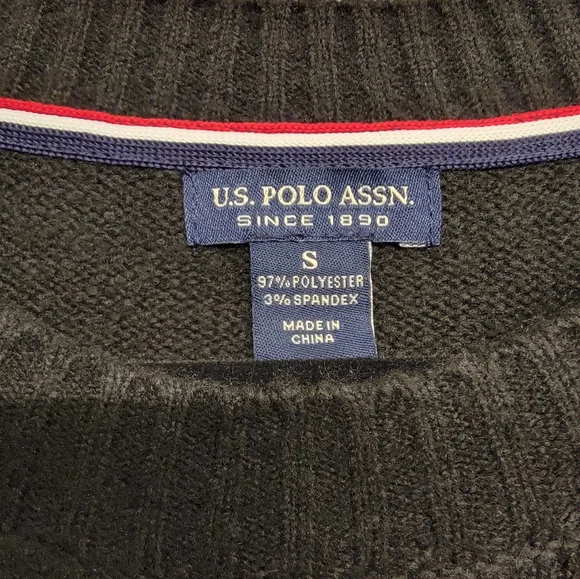 U.S. Polo Assn. Black Cable Knit Sweater - Picture 4 of 4